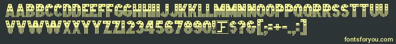 フォントStarstrp – 黒い背景に黄色の文字