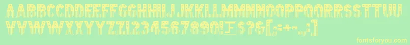 Starstrp Font – Yellow Fonts on Green Background