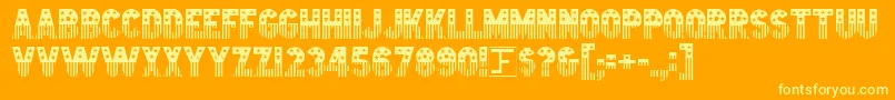Шрифт Starstrp – жёлтые шрифты на оранжевом фоне