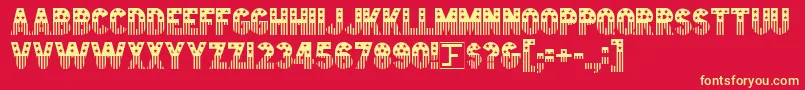 Starstrp Font – Yellow Fonts on Red Background