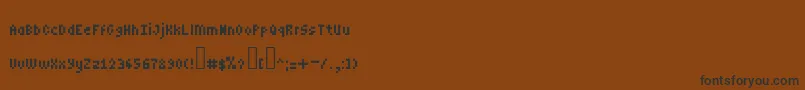 Minipower Font – Black Fonts on Brown Background