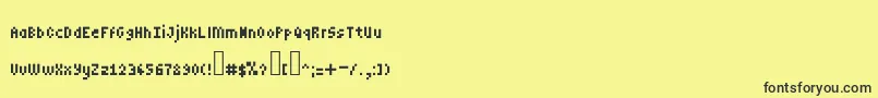 Minipower Font – Black Fonts on Yellow Background