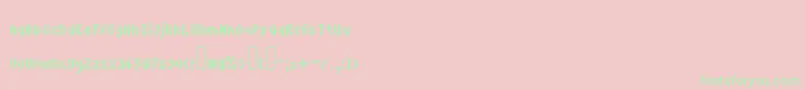 Minipower Font – Green Fonts on Pink Background