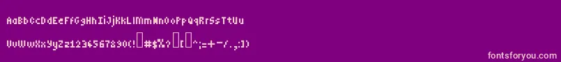 Minipower Font – Pink Fonts on Purple Background