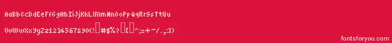 Minipower Font – Pink Fonts on Red Background