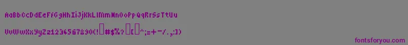 Minipower Font – Purple Fonts on Gray Background