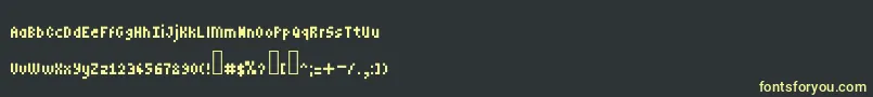 Minipower Font – Yellow Fonts on Black Background