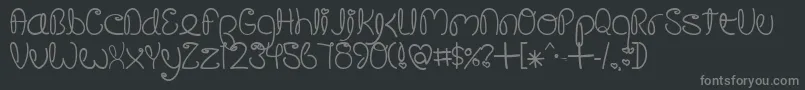 fuente CrushedOutGirlPen – Fuentes Grises Sobre Fondo Negro