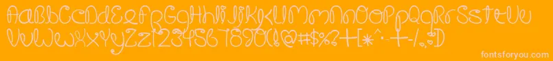 More about CrushedOutGirlPen Font CrushedOutGirlPen Font – Pink Fonts on Orange Background