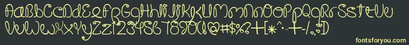 More about CrushedOutGirlPen Font CrushedOutGirlPen Font – Yellow Fonts on Black Background