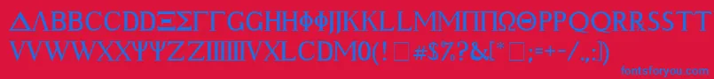 フォントGeek – 赤い背景に青い文字
