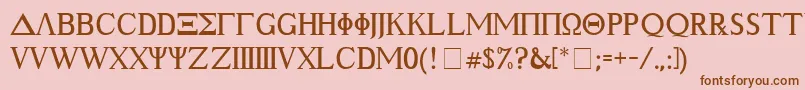 Geek-fontti – ruskeat fontit vaaleanpunaisella taustalla