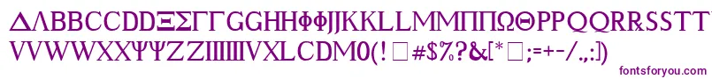 Geek-fontti – violetit fontit valkoisella taustalla