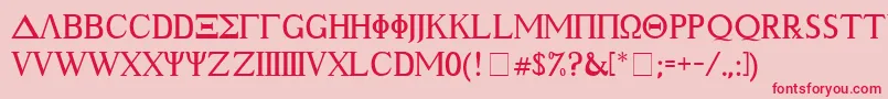 フォントGeek – ピンクの背景に赤い文字