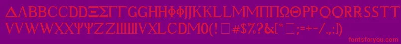 フォントGeek – 紫の背景に赤い文字