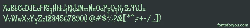 Lisätietoja ManchuriaNormal-fontista ManchuriaNormal-fontti – vihreät fontit mustalla taustalla