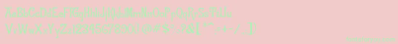 ManchuriaNormal Font – Green Fonts on Pink Background