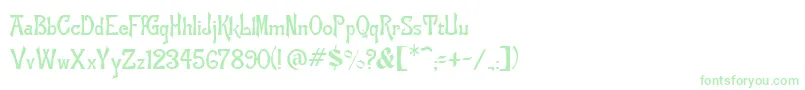 ManchuriaNormal Font – Green Fonts on White Background