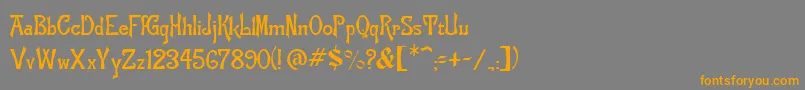 ManchuriaNormal Font – Orange Fonts on Gray Background