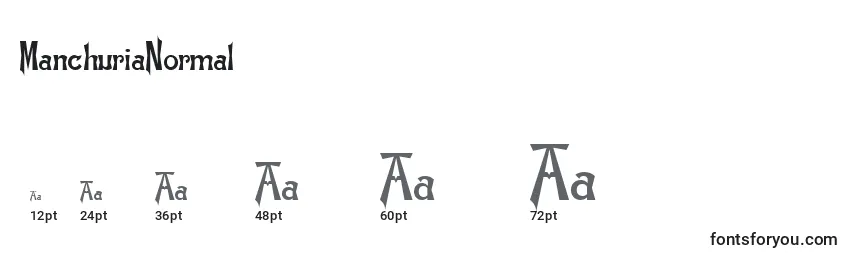 ManchuriaNormal Font Sizes