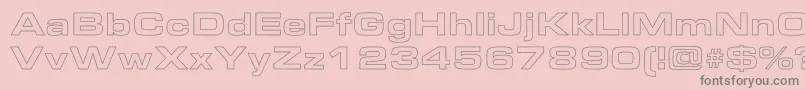 EmersonExtendedHollow-Schriftart – Graue Schriften auf rosa Hintergrund