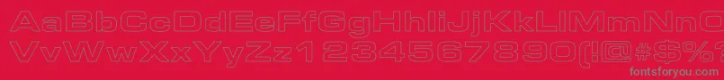 EmersonExtendedHollow Font – Gray Fonts on Red Background