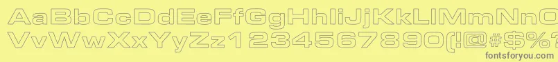 Czcionka EmersonExtendedHollow – szare czcionki na żółtym tle