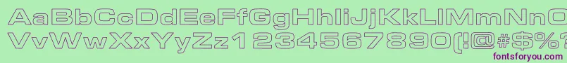 EmersonExtendedHollow Font – Purple Fonts on Green Background