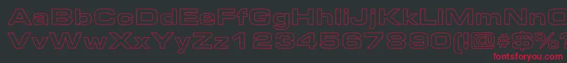 EmersonExtendedHollow Font – Red Fonts on Black Background