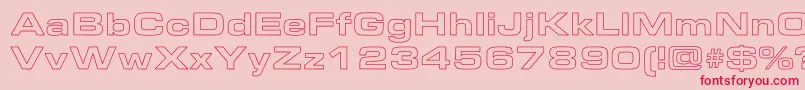 EmersonExtendedHollow Font – Red Fonts on Pink Background