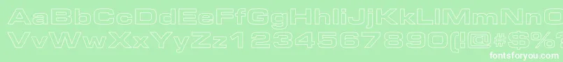 EmersonExtendedHollow Font – White Fonts on Green Background
