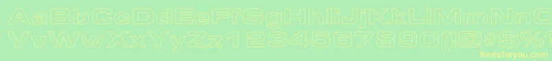 EmersonExtendedHollow Font – Yellow Fonts on Green Background