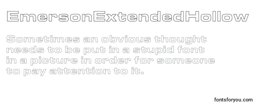 Review of the EmersonExtendedHollow Font