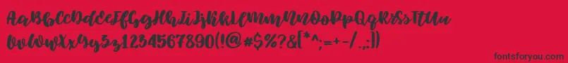 Elowen Font – Black Fonts on Red Background