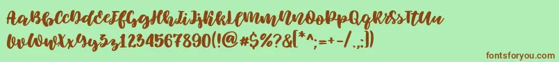 Elowen Font – Brown Fonts on Green Background