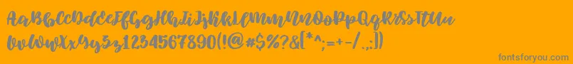 Elowen Font – Gray Fonts on Orange Background