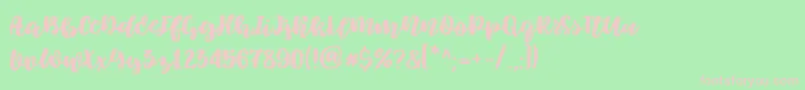 Шрифт Elowen – розовые шрифты на зелёном фоне