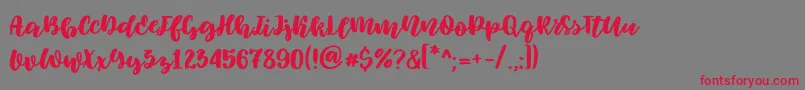 Elowen Font – Red Fonts on Gray Background