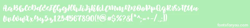 Elowen Font – White Fonts on Green Background