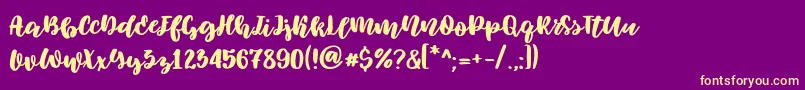 Elowen Font – Yellow Fonts on Purple Background