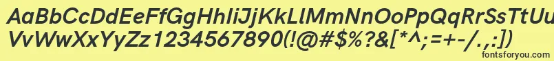 HkgroteskBolditalic Font – Black Fonts on Yellow Background