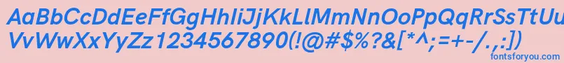 HkgroteskBolditalic Font – Blue Fonts on Pink Background