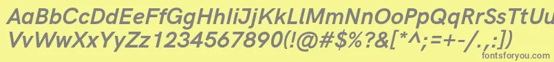 HkgroteskBolditalic Font – Gray Fonts on Yellow Background