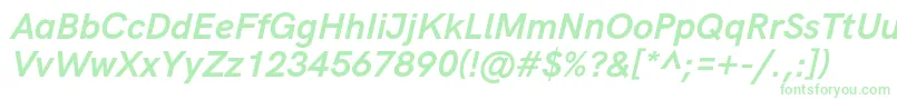 HkgroteskBolditalic Font – Green Fonts on White Background