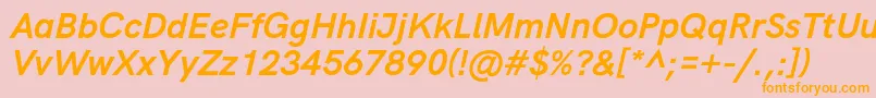 HkgroteskBolditalic Font – Orange Fonts on Pink Background