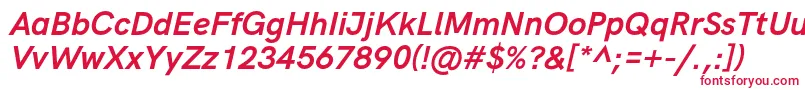 HkgroteskBolditalic Font – Red Fonts on White Background