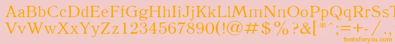 Antiqua110n Font – Orange Fonts on Pink Background