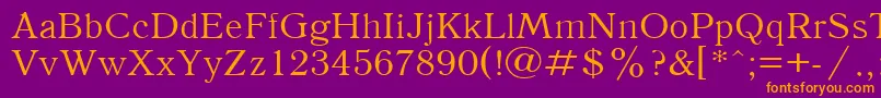 Antiqua110n Font – Orange Fonts on Purple Background