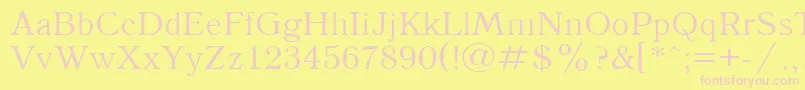 Antiqua110n Font – Pink Fonts on Yellow Background