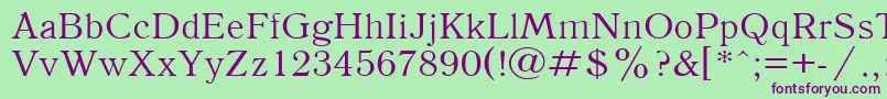 Antiqua110n Font – Purple Fonts on Green Background